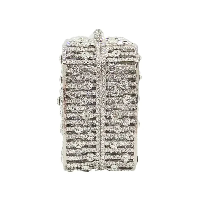 Crystal Minaudiere Box Clutch - Bridal Occasion