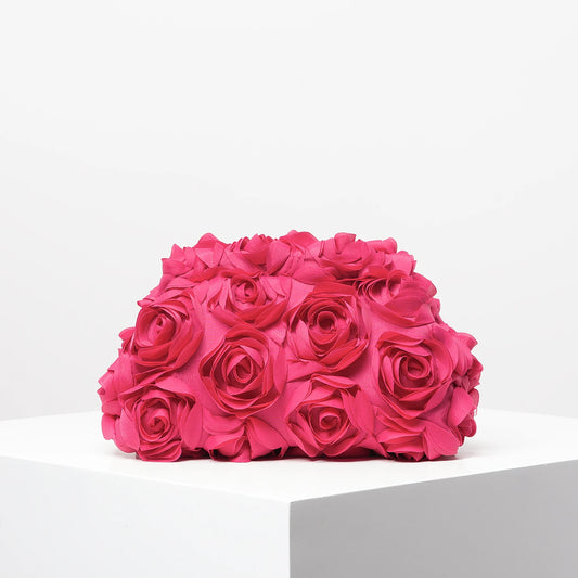 Rose Detail Wedding Dinner Clutch Bag