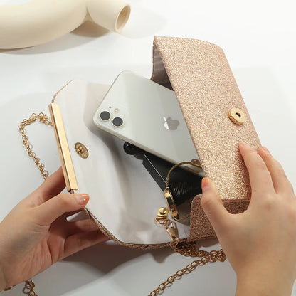 Sequined Envelope Evening Clutch Bag