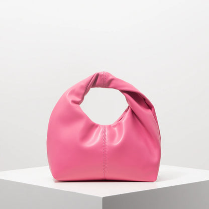 Ruched Square Clutch Bag - Twist Top Design