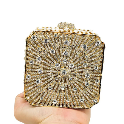 Crystal Minaudiere Box Clutch - Bridal Occasion