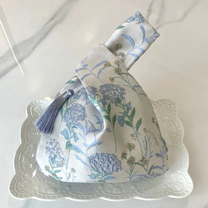 Chinese Embroidered Clutch Bag - Retro Square Silhouette