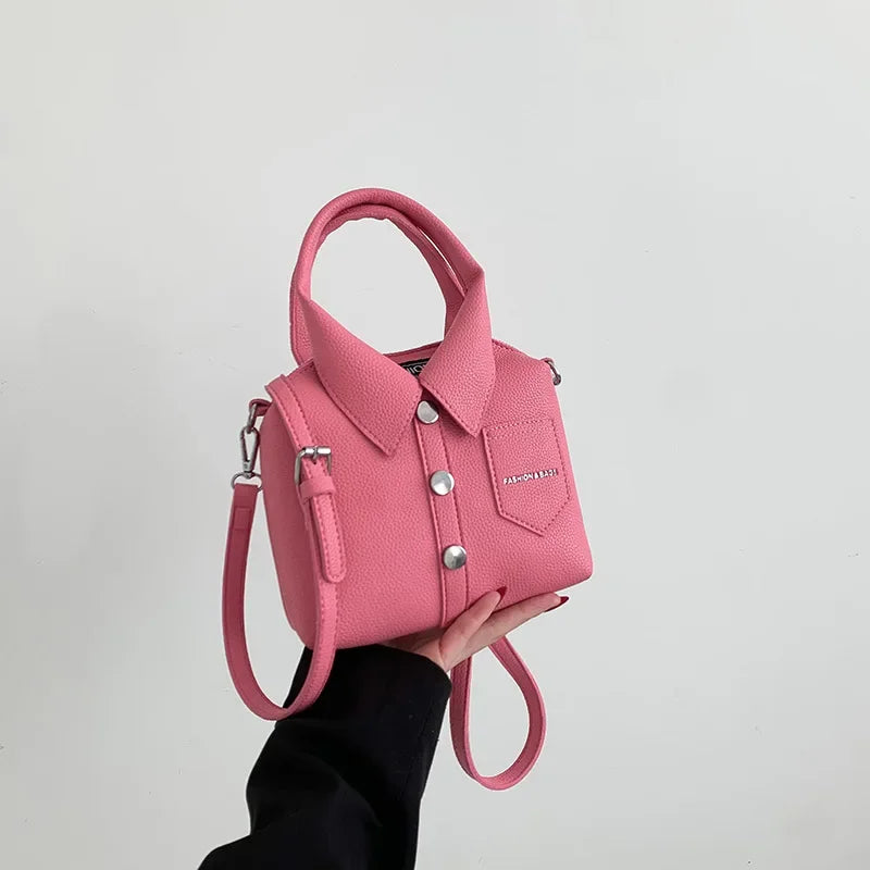 Compact Square Crossbody Bag - Zipper Designer Style