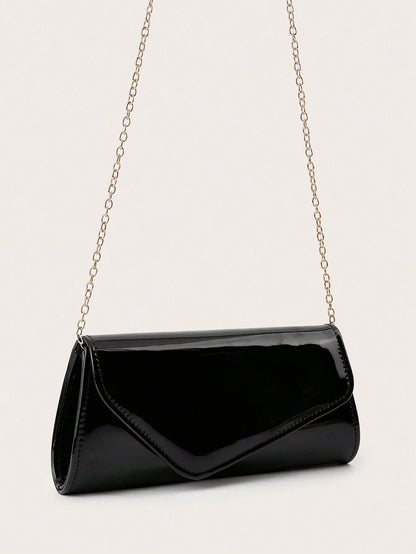 Textured Solid Color Crossbody Clutch Bag