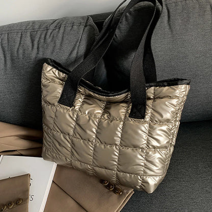 Quilted Padded Tote Bag - Everyday Shopping Carry