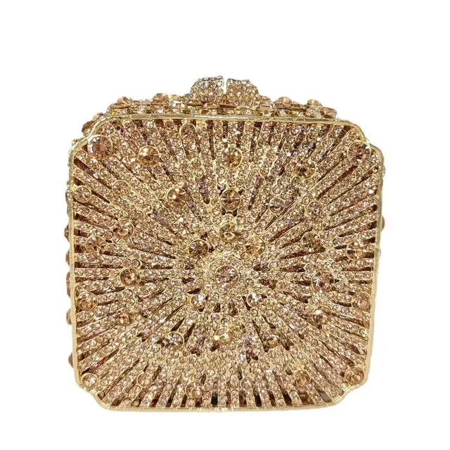 Crystal Minaudiere Box Clutch - Bridal Occasion