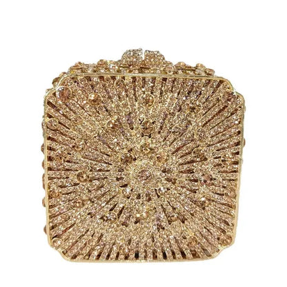 Crystal Minaudiere Box Clutch - Bridal Occasion