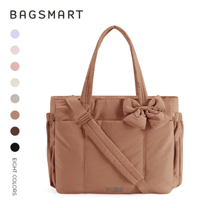 BAGSMART Multi-Pocket Tote Bag - Commuter Carryall
