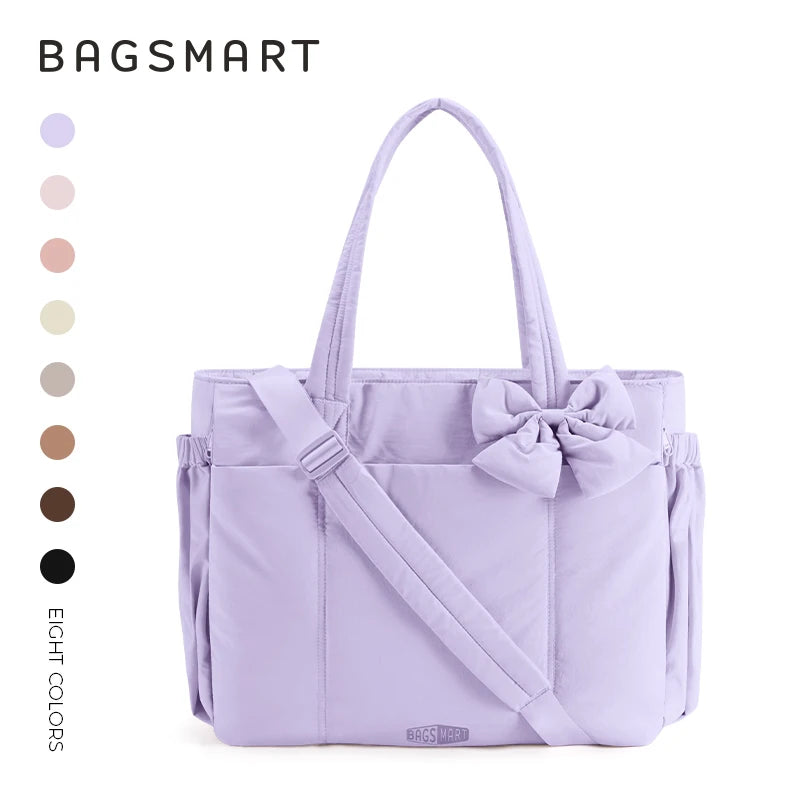 BAGSMART Multi-Pocket Tote Bag - Commuter Carryall