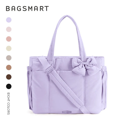BAGSMART Multi-Pocket Tote Bag - Commuter Carryall