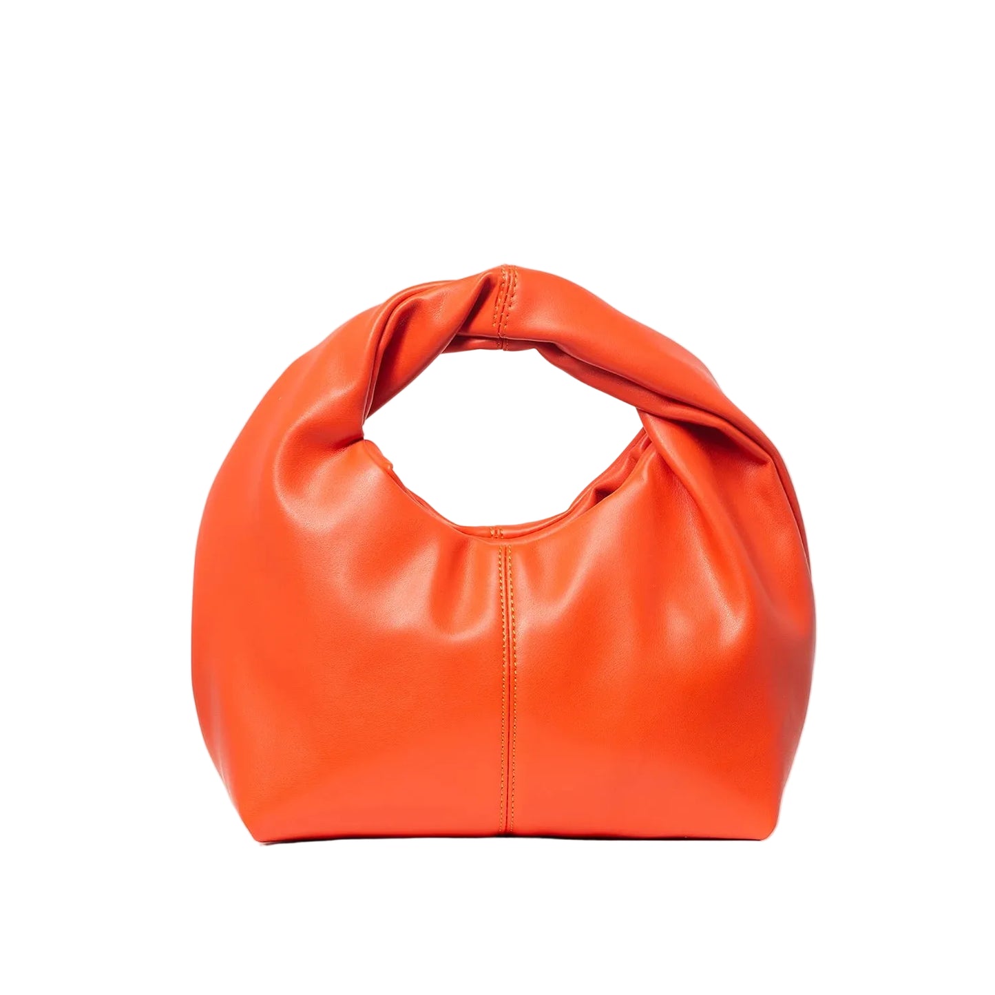 Ruched Square Clutch Bag - Twist Top Design