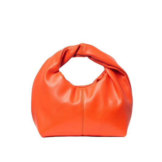 Ruched Square Clutch Bag - Twist Top Design