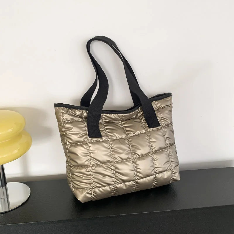 Quilted Padded Tote Bag - Everyday Shopping Carry