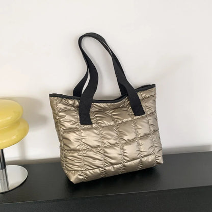 Quilted Padded Tote Bag - Everyday Shopping Carry