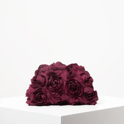 Rose Detail Wedding Dinner Clutch Bag