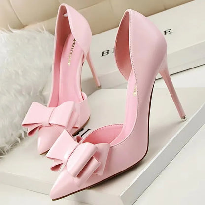 Bow Knot Pointed Toe Stiletto Pumps