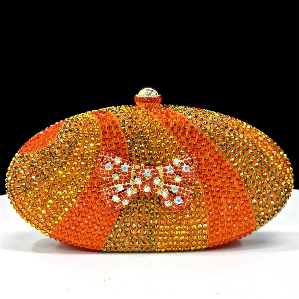 Sparkling Top Handle Evening Bag - Diamond Accent