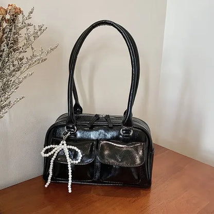 Burgundy Work Tote Shoulder Bag - Commuter Classic