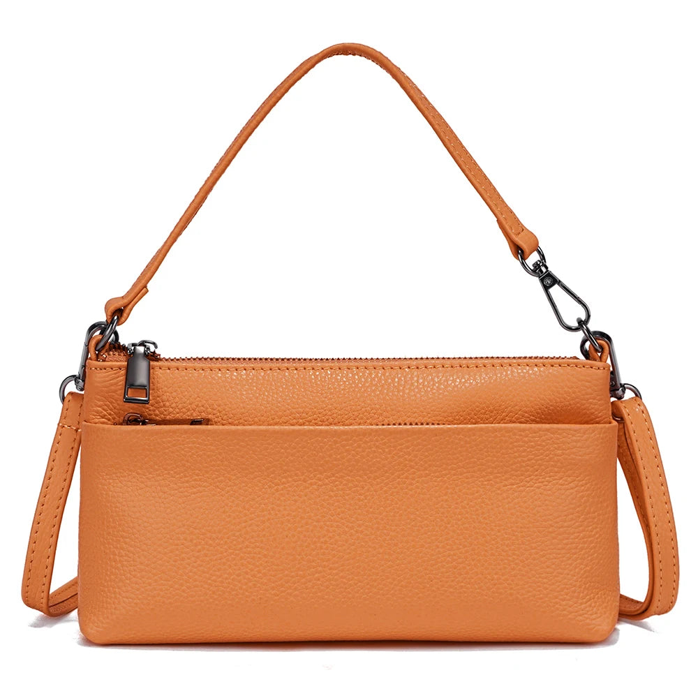 Zency 8 color Genuine Leather Shoulder Bag Handbag Women Small Crossbody Bag Sac a Main 100% Fashion Ladies Pouch Bag 2025