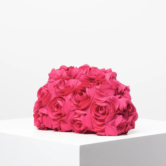 Rose Detail Wedding Dinner Clutch Bag