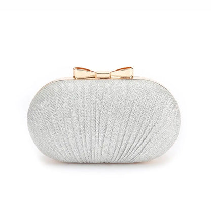Beaded Egg Shape Rhinestone Evening Clutch