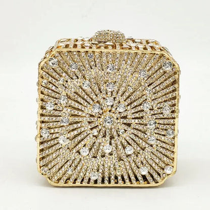 Crystal Minaudiere Box Clutch - Bridal Occasion