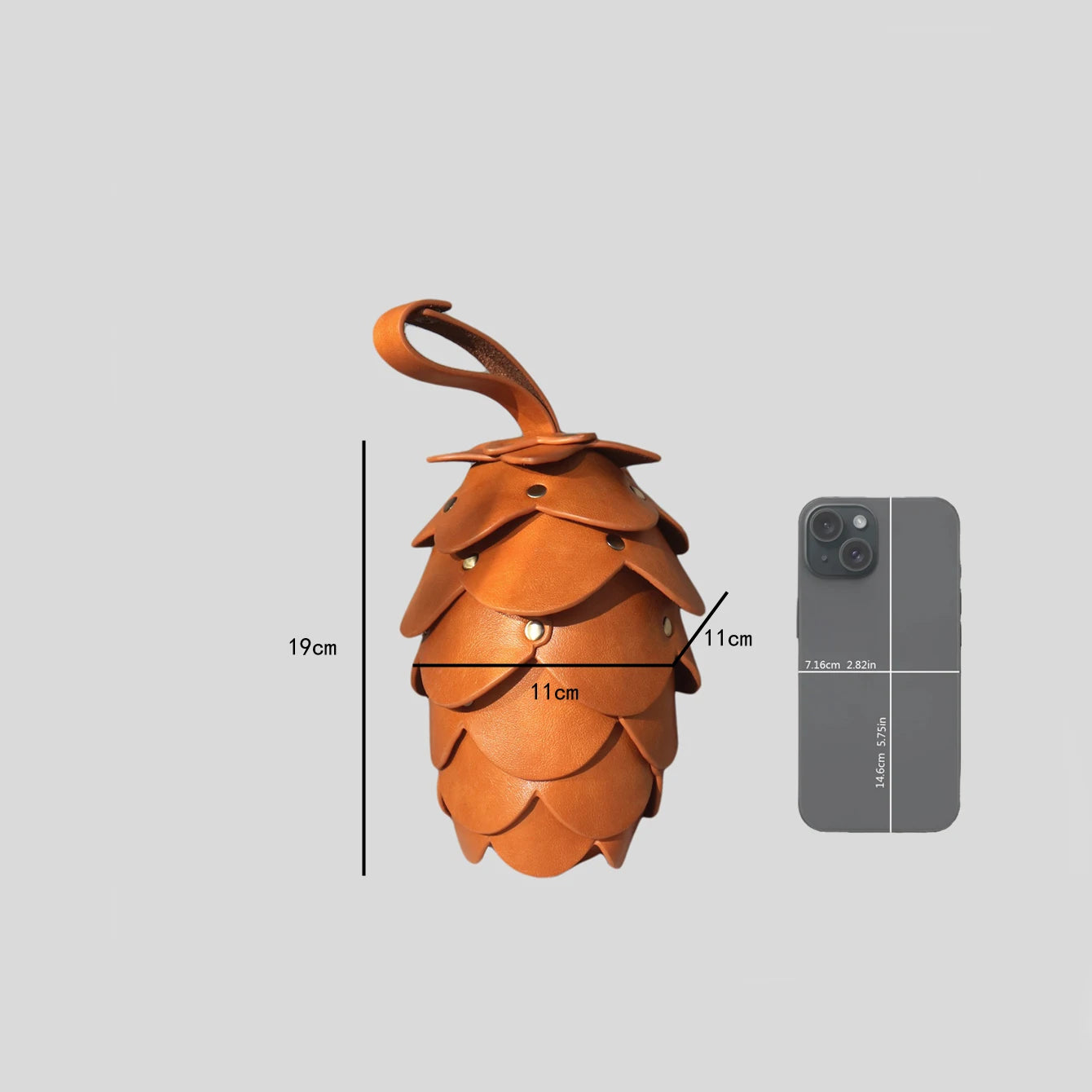 Statement Evening Clutch Bag - Sculpted Brown Design