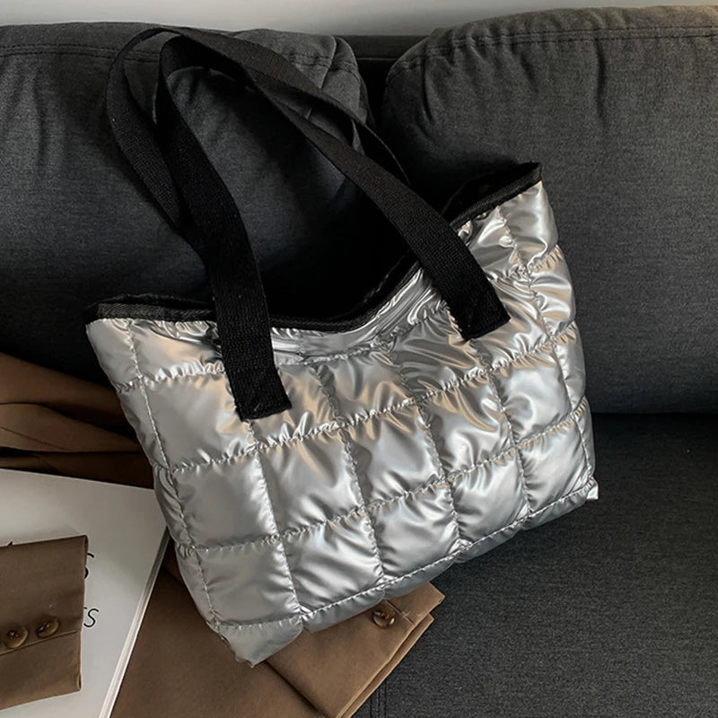 Quilted Padded Tote Bag - Everyday Shopping Carry