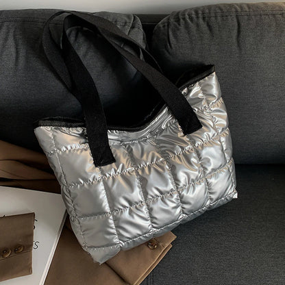 Quilted Padded Tote Bag - Everyday Shopping Carry