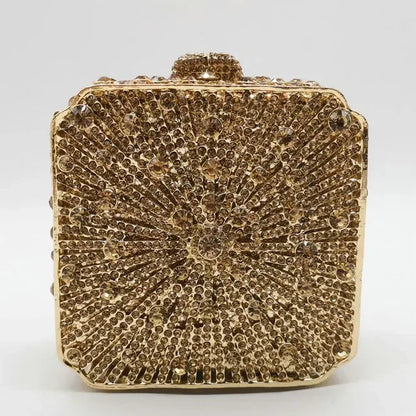 Crystal Minaudiere Box Clutch - Bridal Occasion