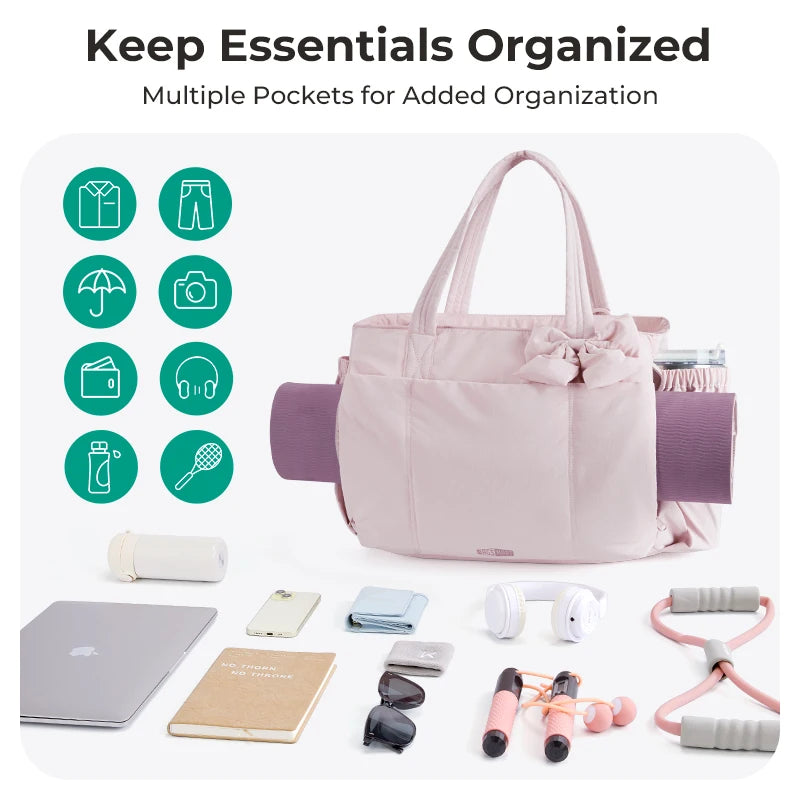 BAGSMART Multi-Pocket Tote Bag - Commuter Carryall