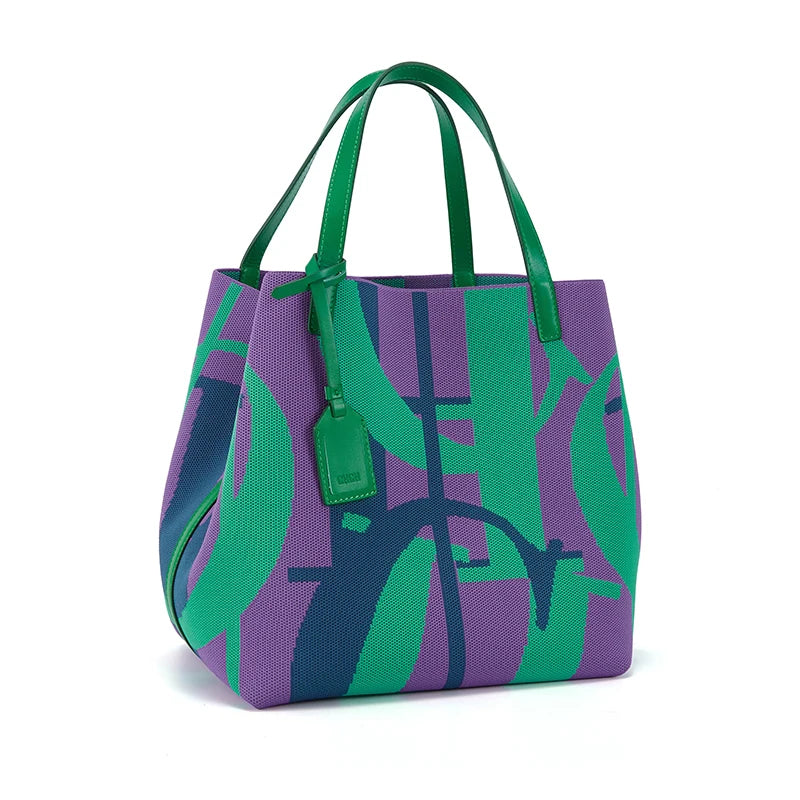 Handwoven Bucket Handbag - Large Capacity Design