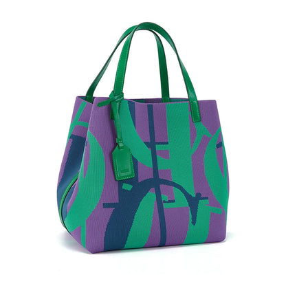 Handwoven Bucket Handbag - Large Capacity Design