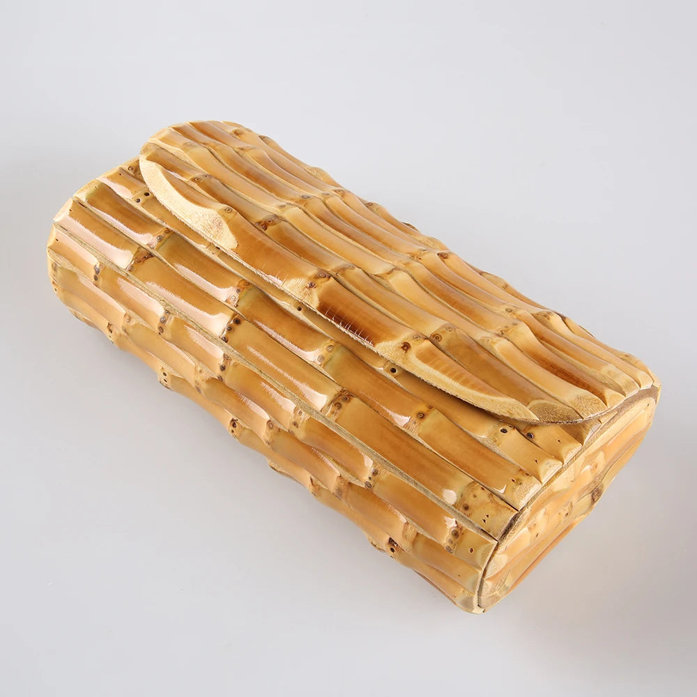 Handmade Bamboo Rattan Evening Clutch Bag