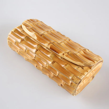 Handmade Bamboo Rattan Evening Clutch Bag