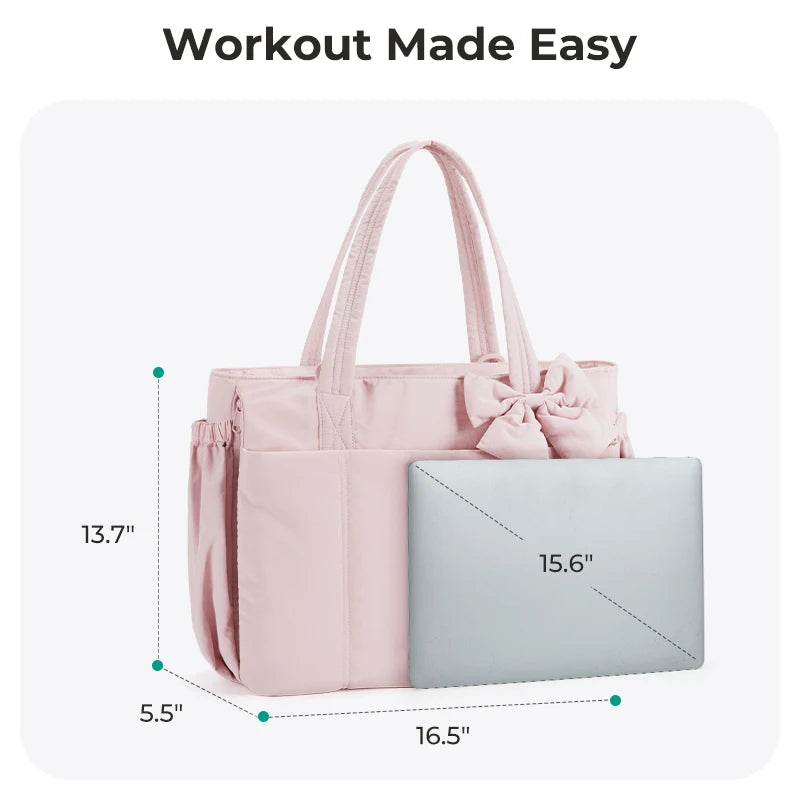 BAGSMART Multi-Pocket Tote Bag - Commuter Carryall