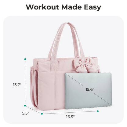 BAGSMART Multi-Pocket Tote Bag - Commuter Carryall