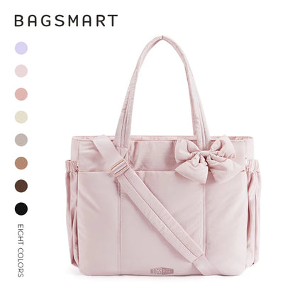 BAGSMART Multi-Pocket Tote Bag - Commuter Carryall