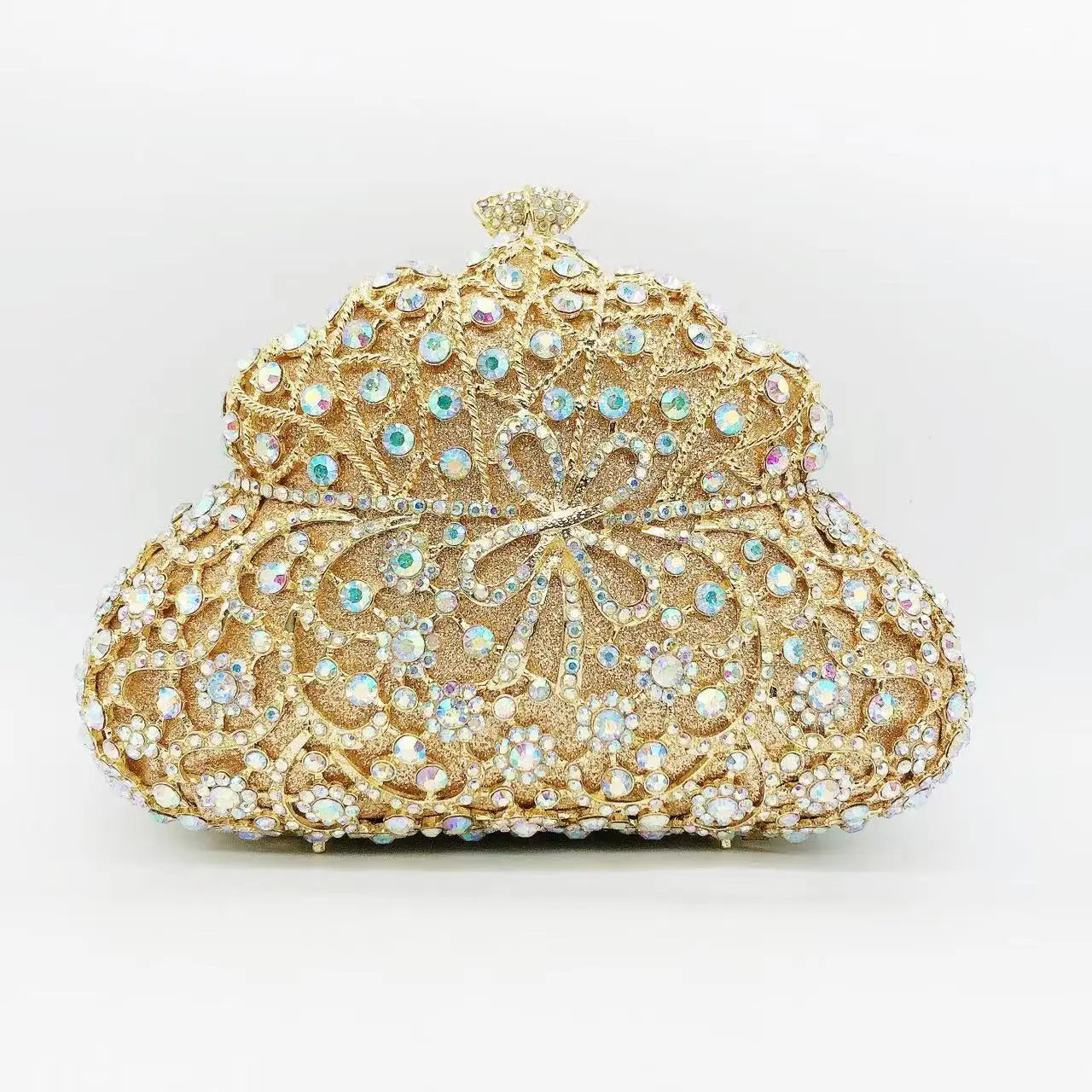 Hollow Rhinestone Banquet Clutch Bag