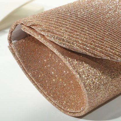 Sequined Envelope Evening Clutch Bag