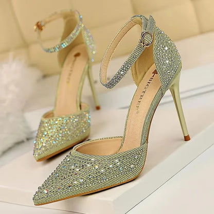 Shiny Rhinestone 10cm Stiletto Heels