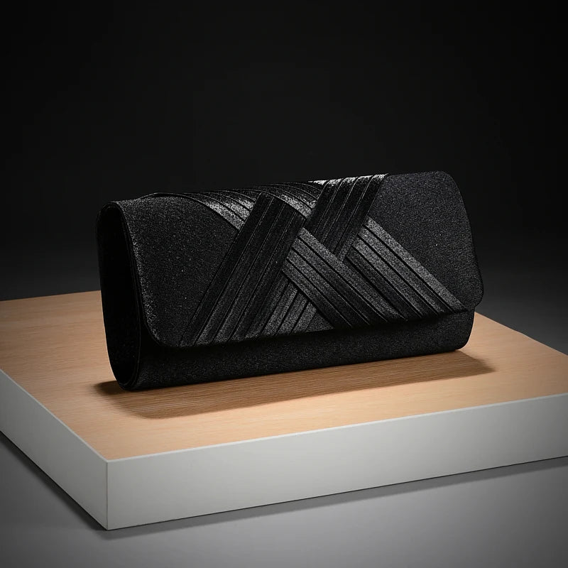 Striped Envelope Party Clutch Bag