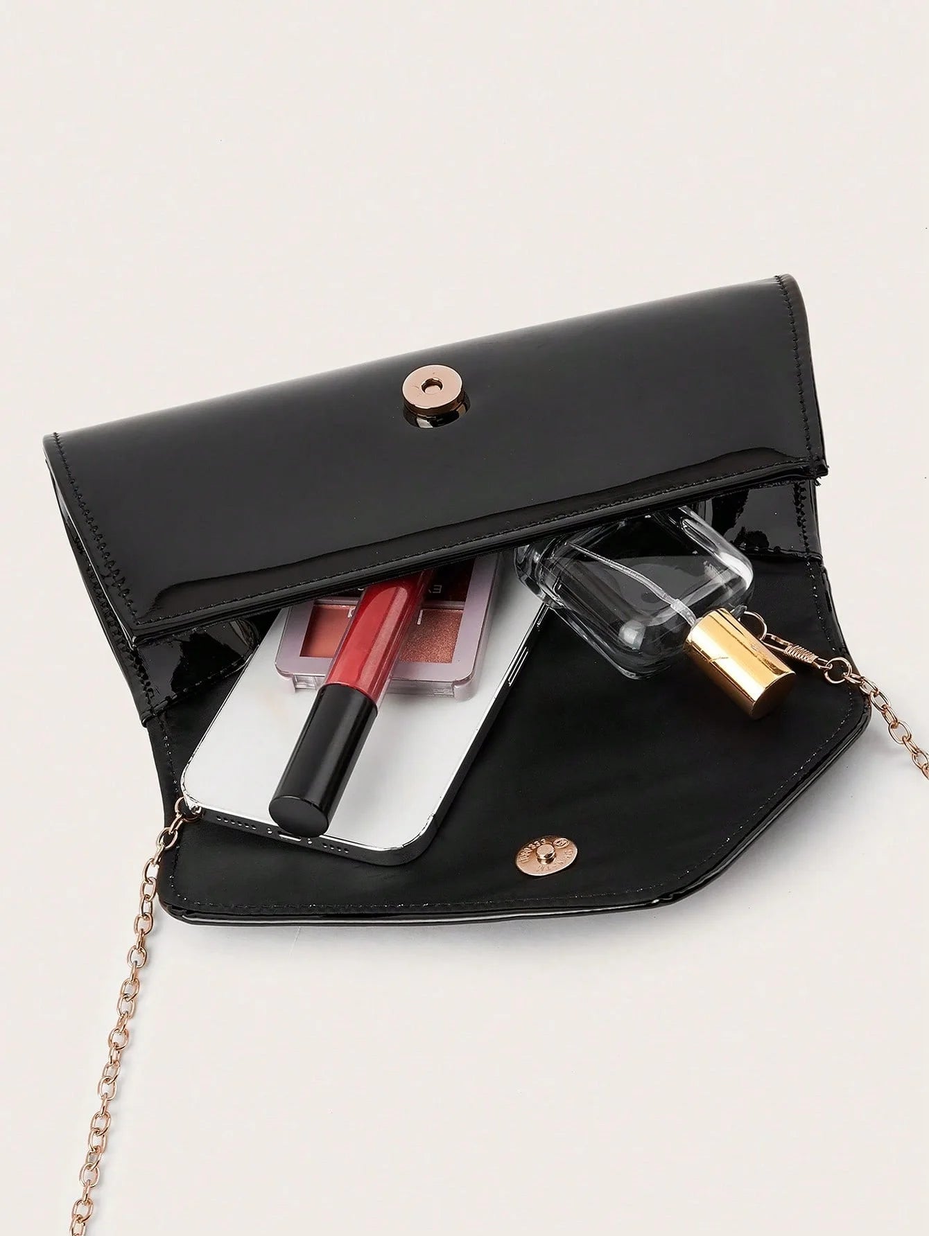 Textured Solid Color Crossbody Clutch Bag